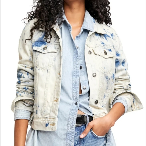 Rumors Denim Jean Jacket Acid Wash 